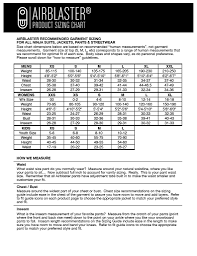 Size Chart Airblaster