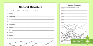 All word generators, whether it's a word solver, word cheat website, or unscramble app, work in the same way. Natural Disasters Worksheet Pdf Word Unscramble Esl
