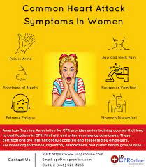 Check Out These Six Common Heart Attack Symptoms Common In Women To Know More About The Online Cpr Training An Heart Attack Symptoms Cpr Training Heart Attack