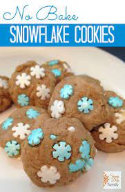 No Bake Snowflake Cookies Baking Recipes For Kids Winter Baking Winter Snack