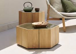 (8) 8' 1x4 cedar boards, (3) 8' 1x2 cedar boards, (1) 2' x 4' ¼ plywood, 1 wood screws (for legs), (4) legs. Tribu Hexagon Garden Coffee Table Tribu Garden Furniture