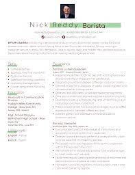 Preparing and serving light food and snacks. Barista Resume Sample Resume Template With Photo