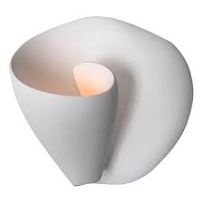 Tulip Contemporary Wall Sconce Wall Light In White Plaster Hannah Woodhouse For Sale At 1stdibs
