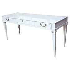 White Lacquered Desk Console By Baker White Lacquer Desk Unique Office Decor Desk