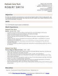 Louis hospital as a certified nursing assistant. Patient Care Tech Resume Samples Qwikresume