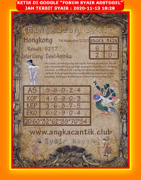 1 New Message Kode Syair Hongkong 13 November 2020 Forum Syair Togel Hongkong Singapura Sydney