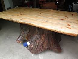Real Oak Tree Trunk Kitchen Dining Table One Of Our Current Projects Dining Table In Kitchen Tree Stump Coffee Table Tree Trunk Coffee Table