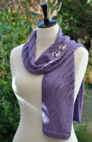 This knitted cowl hood is perfect for keeping warm and looks beautiful. Diagonal Eyelet Scarf