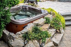 Want To See An Awesome Pool And Spa In A Small Backyard Hot Tub Backyard Hot Tub Outdoor Hot Tub Landscaping