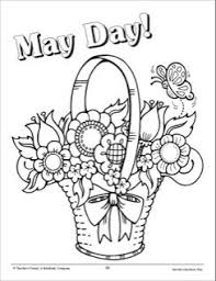 May Day Coloring Page May Day Baskets Coloring Pages May Crafts