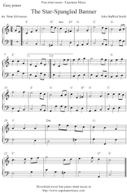 Free Sheet Music Scores Free Easy Piano Sheet Music Score The Star Spangled Banner Sheet Music Easy Piano Sheet Music Piano Sheet Music