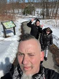 Reflections, lovely ladies out walking today