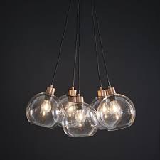 Suspension 5 Ampoules En Verre Et Metal Cuivre Maisons Du Monde Globe En Verre Luminaire Cuivre Luminaire Maison Du Monde