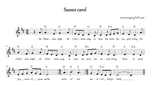 Sussex Carol Free Christmas Carols Songs Sheet Music Christmas Carols Songs Music Score
