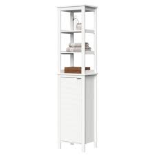 Reflecting the sleek, simple style of thereflecting the sleek, simple style of the naples collection by foremost, this tall, fully assembled linen cabinet in white boasts a wealth of storage. Madison Collection Linen Tower With Open Shelves Riverridge Home Target