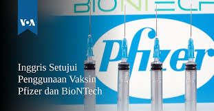 Perusahaan biontech dari jerman, yang berkolaborasi dengan pfizer dari as, pekan lalu mengumumkan berhasil membuat. Inggris Setujui Penggunaan Vaksin Pfizer Dan Biontech