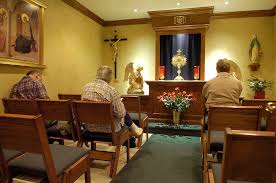 Adoration Chapel Members Of Our Lady Of Good Hope Parish In Milwaukee Spend Time Before The Blessed Sacrament Inside An Ado Church Interior Adoration Church