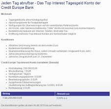 The european central bank (ecb) is the central bank of the 19 european union countries which our main task is to maintain price stability in the euro area and so preserve the purchasing power of. Credit Europe Tagesgeld Erfahrungen 2021 Meinungen Im Test