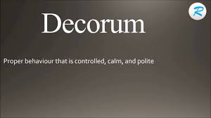Another Word For Decorum Decorating Ideas