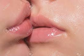 Lesbian Kiss. Woman Mouth Together. Sensual Kiss. A Homosexual Couple. Love  And Sex. Same-sex Marriage. Female Lips Close-up. Sexy Seductive Kiss. Two  Women Close Up. Lesbians Kissing. Erotic Concept. Stock Photo, Picture