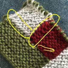 Look closely at the photo and you'll notice that the design is created when four quilt blocks are clustered together into two rows. Log Cabin Knitting Pdxknitterati