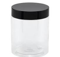 Creative Mark Storage Jar - Clear Plastic, Wide Mouth 8.5 oz