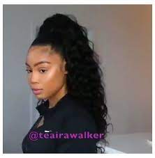 High Ponytail On Natural Hair Pinned By Bobby T Natural Hair Updo With Weave Naturalh Hair Ponytail Styles High Ponytail Hairstyles Long Ponytail Weave