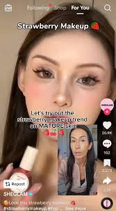 Have you seen the Strawberry Makeup Trend ?🍓, I tried it out today using  @sheglam_official flush lip & cheek tint. I absolutely loved how this  looked