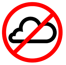 A Cloud With The International No Symbol Over It Data Backup Cloud Based Security Tips