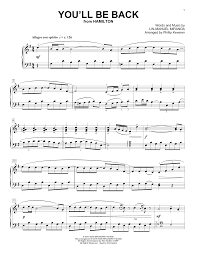 Cuz you're my favorite subject. Lin Manuel Miranda You Ll Be Back Classical Version From Hamilton Arr Phillip Keveren Sheet Music Pdf Notes Chords Musical Show Score Piano Solo Download Printable Sku 429729