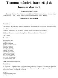 Maybe you would like to learn more about one of these? Sceneta Toamna Pdf