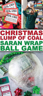 Hilarious Lump Of Coal Christmas Saran Wrap Game Saran Wrap Game Saran Wrap Ball Game Christmas Games For Kids