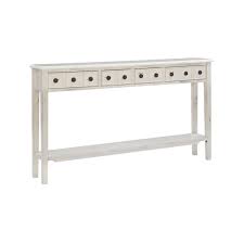Use this sophisticated accent table as a console table behind a sofa, in an entryway, or as a hallway table. Powell Southam 4 Drawer Long Console Table 35 H X 60 W X 10 D Cream Accuweather Shop