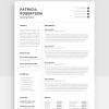Free minimalistic and clean resume template. 1