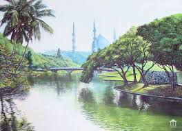 Karena untuk membuatnya terbilang mudah dan cepat. 26 Lukisan Pemandangan Cantik Terbaru Lingkar Png