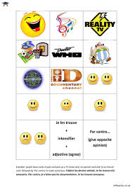 ► documentary television series and miniseries‎ (2 c, 27 p). French Opinions About Tv Genres Card Activity Teaching Resources