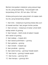 Terkejut bila kami membaca status lelaki ini yang menjadi viral di laman sosial berkenaan ketidakpuasan hatinya apabila wanita perlu berpantang selama 100 hari selepas bersalin. Makanan Orang Pantang Bersalin