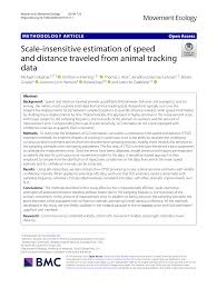 PDF) Scale-insensitive estimation of speed and distance traveled from  animal tracking data