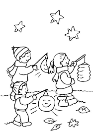 Ausmalbild Kindergarten Kinder Beim Laternenumzug Kostenlos Ausdrucken Kindergarten Malvorlagen Laternenumzug Ausmalbilder