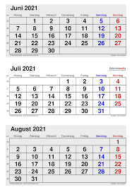Kalender 2021 word zum ausdrucken: Kalender Juli 2021 Als Excel Vorlagen