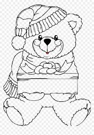 Free printable gummy bears coloring pages for kids. Bear Black And White Black Bear Clipart Black And White Christmas Teddy Bear Coloring Page Hd Png Download Vhv