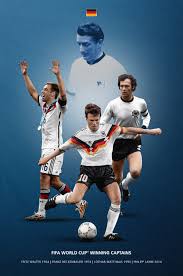 At the age of nine, he started to play football with the youth team of sc munich '06.in 1964, he succeeded with bayern in the bundesliga. Fifa World Cup Germany S Fifa World Cup Winning Captains Fritz Walter 1954 Franz Beckenbauer 1974 Lothar Matthaus 1990 Philipp Lahm 2014 Facebook
