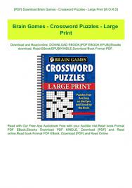 Every item on this page was chosen by a woman's day editor. Pdf Download Brain Games Crossword Puzzles Large Print W O R D
