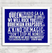 Details About Queen Word Art Print Music Song Titles Lyrics Poster Freddie Mercury Radio Gaga In 2020 Poster Prints Song Lyrics Art Wall Art Prints