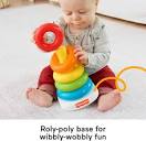 Amazon.com: Fisher-Price Baby Stacking Toy Rock-A-Stack, Roly-Poly ...