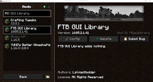 Posted by 3 years ago. When I Try To Access To Jei S Ingame Config It Tells Me That I Have To Install Ftb Gui Library To Access It Even Though I Do Have It Installed R Feedthebeast