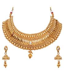 Penny Jewels Ethnic Simple Designer Golden Wedding Necklace Set For Women Girls Buy Penny Jewels Ethnic Simple Designer Golden Wedding Necklace Set For Women Girls Online At Best Prices Simple gold sets from mahalaxmi jewellers gold jewelry simple. inr