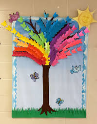People look out for door decorating ideas to give their entrance spots a charming display. Butterfly Tree Butterfly Tree Crafts Door Decorations