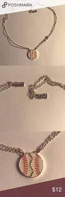 Justice Softball Baseball Friendship Necklace Set Friendship Necklaces Kids Accessories Jewelry Necklace Set