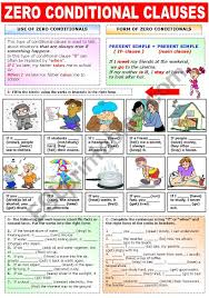 Prototypical conditional sentences in english are those of the form if x, then y. Zero Conditional Clauses Esl Worksheet By Katiana